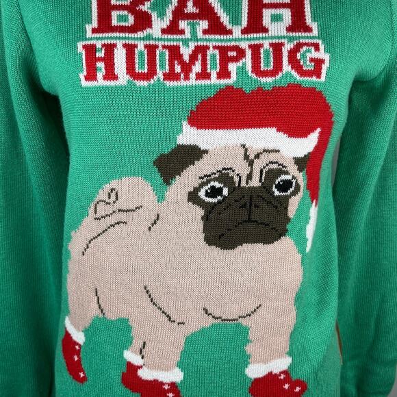 Tipsy Elves Bah Humpug Ugly Christmas Sweater M Medium - Picture 8 of 10